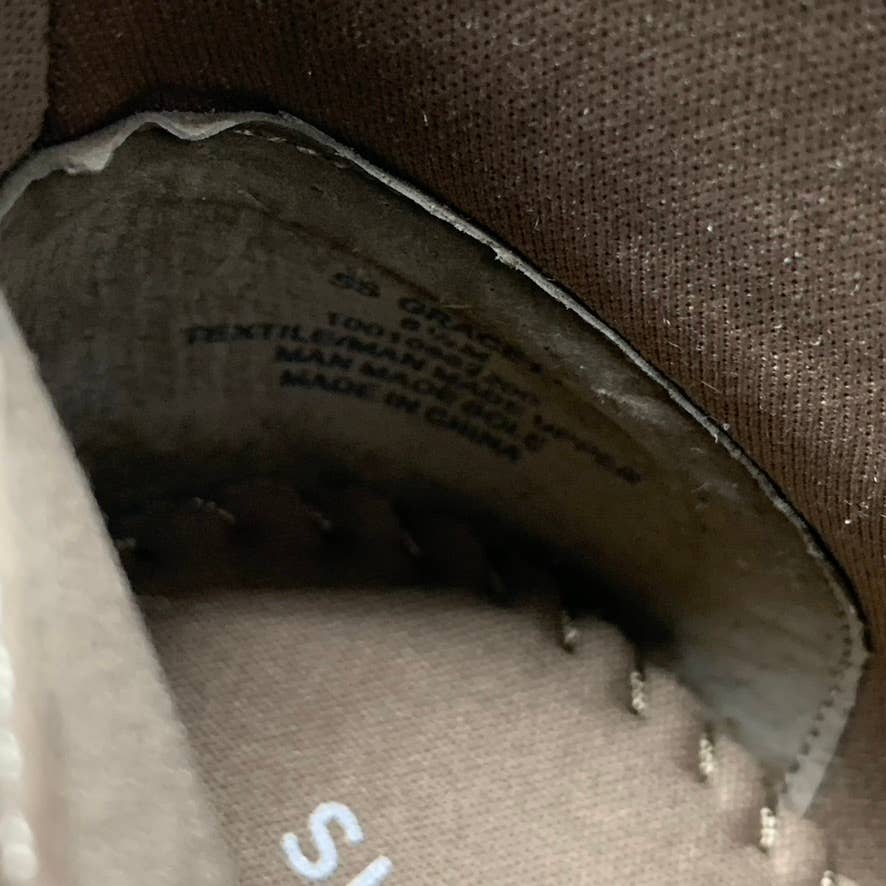 SUN+STONE Women's Taupe Micro Graceyy Round-Toe Block-Heel Booties SZ 8.5