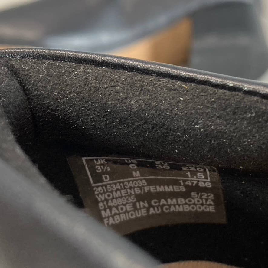 CLARKS COLLECTION Women's Black Combo Marilyn Sara Block-Heel Pumps SZ 6