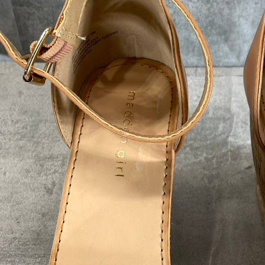 MADDEN GIRL Women's Denim Multi Colette Ankle-Strap Wedge Platform Sandals SZ 10