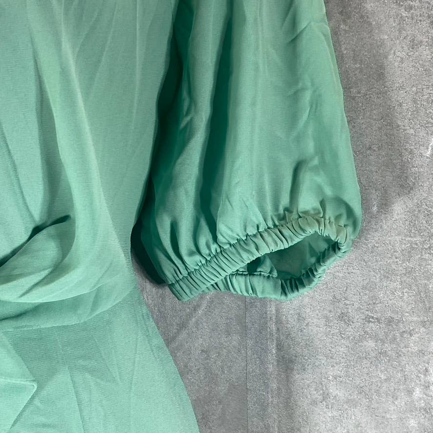 ALFANI Women's Fresh Spring Tie-Front Keyhole Elbow-Sleeve Midi Dress SZ M