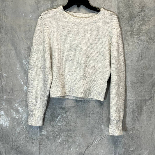 TOPSHOP Women's Gray Boat Neck Long Sleeve Ribbed Knit Pullover Sweater SZ 4-6