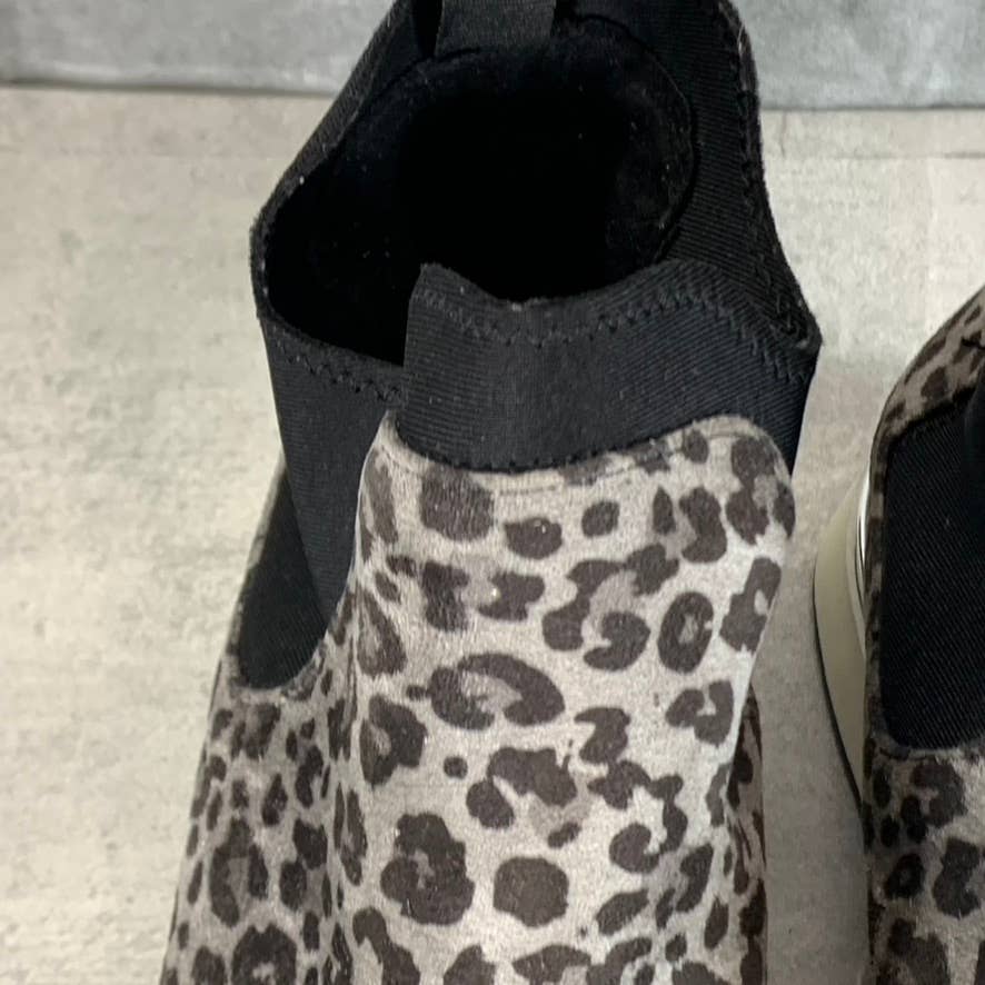 KENNETH COLE REACTION Women's Grey Leopard Cameron Chelsea Jogger Sneakers SZ 9