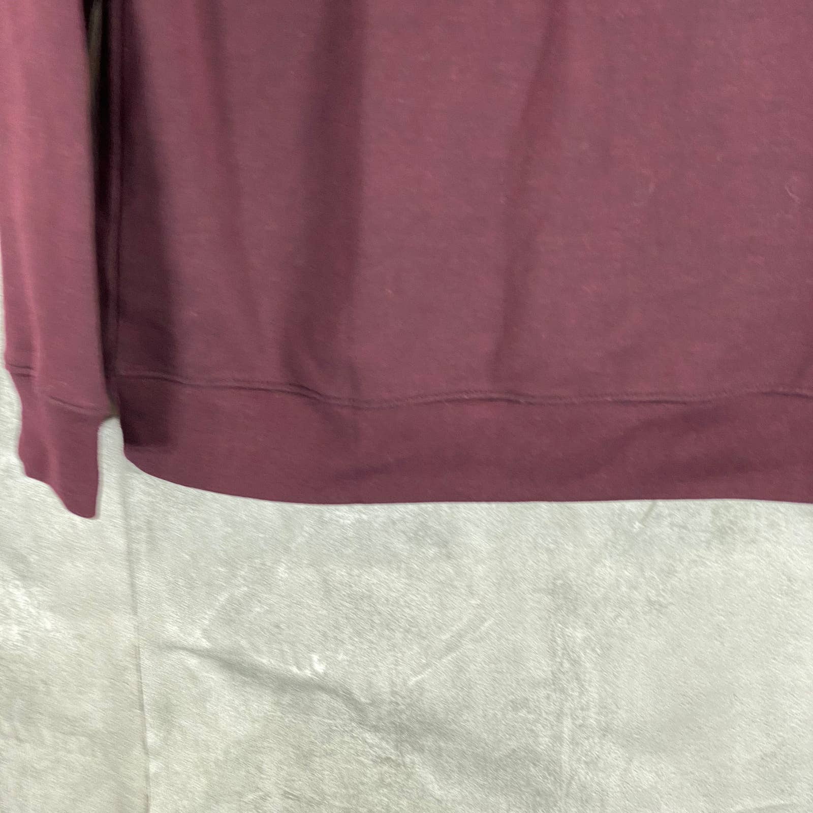 ALFANI Men's Port Heather Baseball Ottoman Quarter-Zip Stretch Sweatshirt SZ L