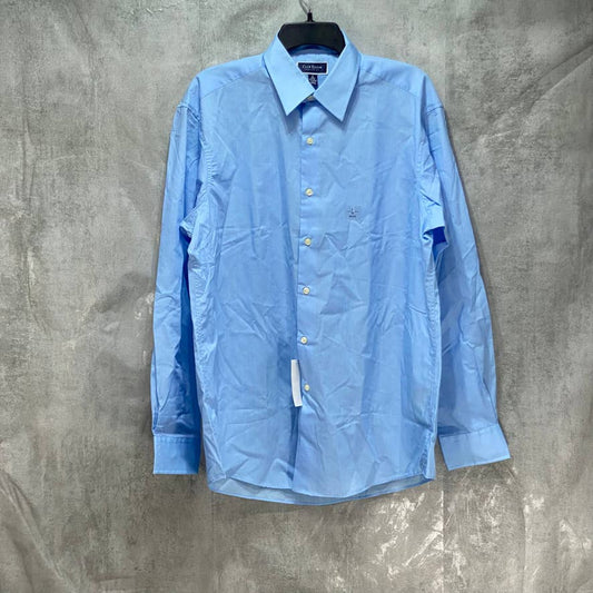 CLUB ROOM Light Blue Classic/Regular Fit Solid Dress Shirt SZ L