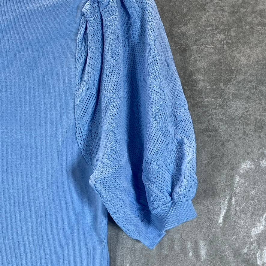 INC INTERNATIONAL CONCEPTS Women's Dutch Canal Square-Neck Pointelle Top SZ S