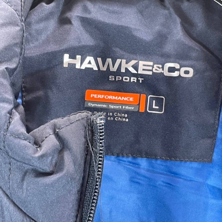 HAWKE & CO Men's Navy Quilted Lightweight Water-Resistant Vest SZ L