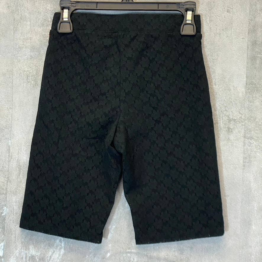 OPEN EDIT Women's Black Lace Pull-On Bike Shorts SZ S