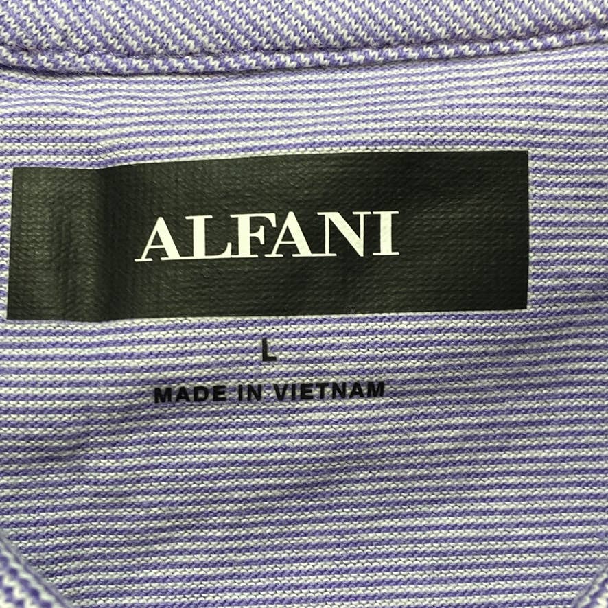 ALFANI Purple Stretch Short Sleeve Polo Shirt SZ L