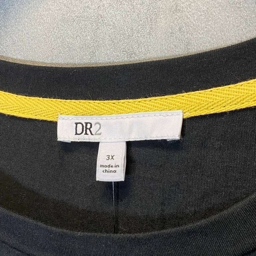 DR2 Women's Plus Black "Hello Sunshine" Graphic T-Shirt SZ 3X