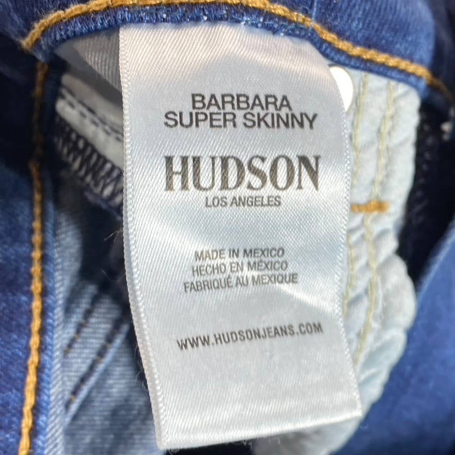 HUDSON Women's Zuma Barbara High-Waist Super Skinny-Leg Raw-Hem Jeans SZ 24