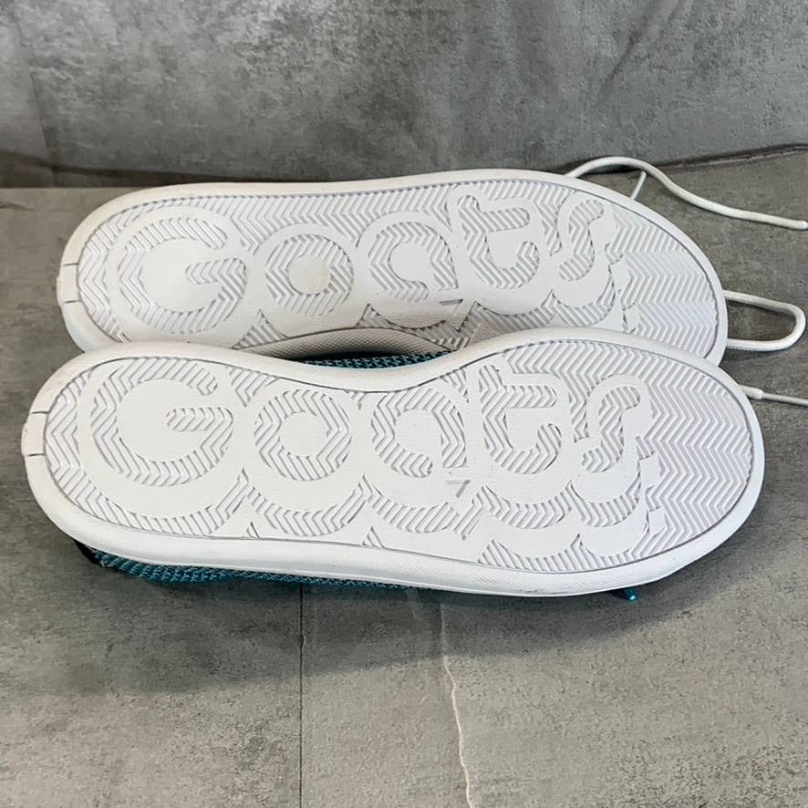 GOATS Women's Blue/Black The 454 Mesh Round-Toe Lace-Up Sneakers SZ 8