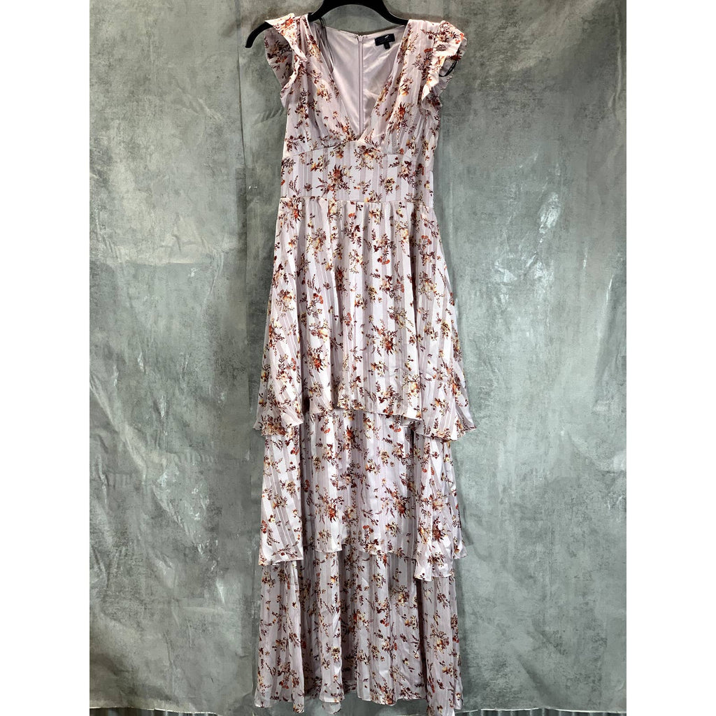 RACHEL RACHEL ROY Women's Ivory Floral Elaine Tiered V-Neck Maxi Dress SZ 2