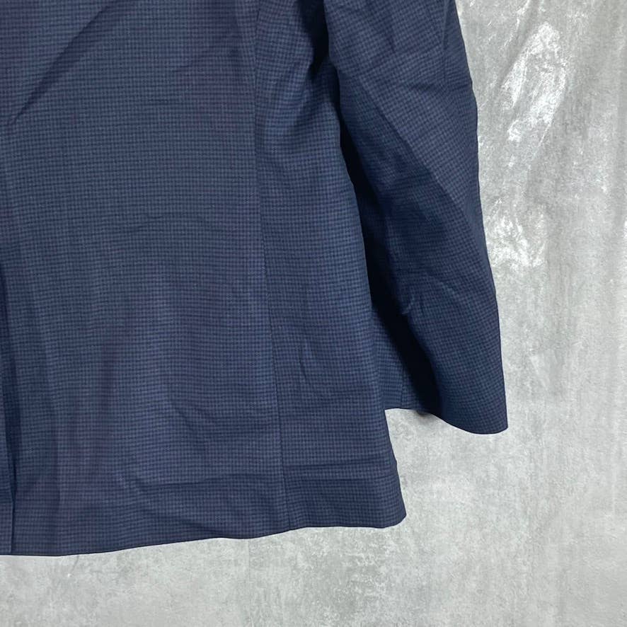 LAUREN RALPH LAUREN Men's Blue Mini Check UltraFlex Classic-Fit Sport Coat SZ41R