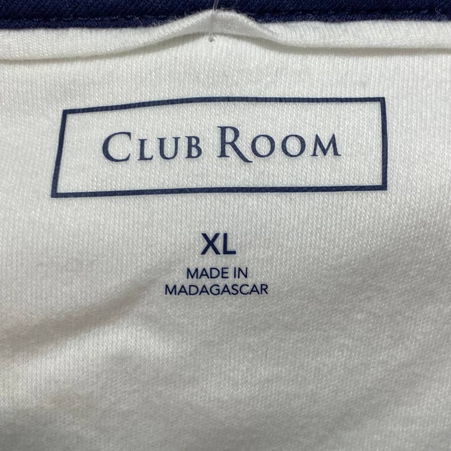 CLUB ROOM White Soft Touch Interlock Short Sleeve Polo Shirt SZ XL