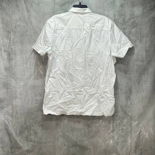 INC INTERNATIONAL CONCEPTS White Regular-Fit Short Sleeve Shirt SZ L