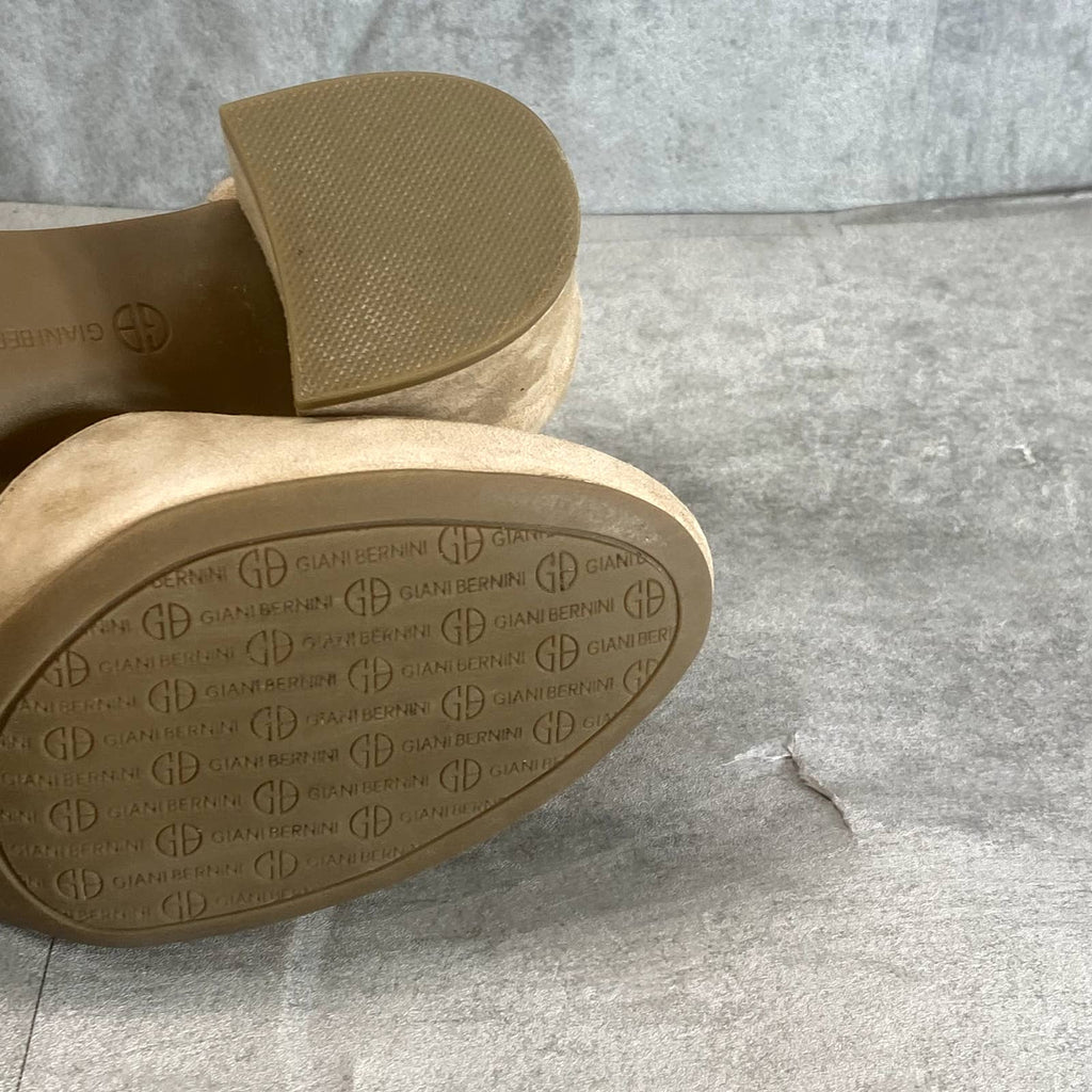 GIANI BERNINI Women's Nude Suede Izzee Memory Foam Closed-Toe Two-Piece Pumps