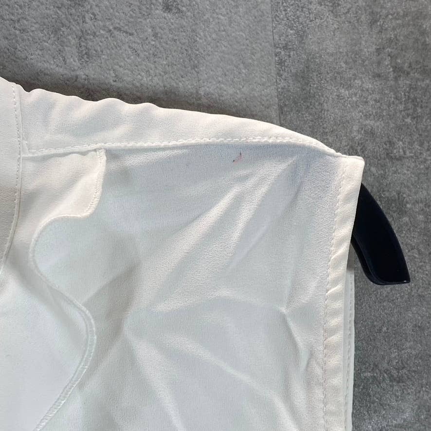 BAR III Women's Lily Ruffle V-Neck Sleeveless Button-Up Top SZ XL