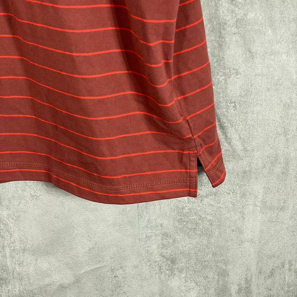 CALVIN KLEIN Men's Apple Butter Regular-Fit Smooth Cotton Stripe Polo SZ 2XL