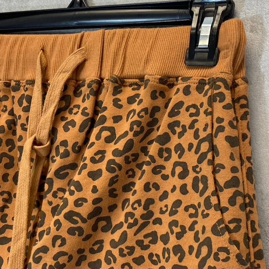 BLANKNYC Women's Adulting Leopard Printed Elastic Waistband Raw Hem Shorts SZ XS