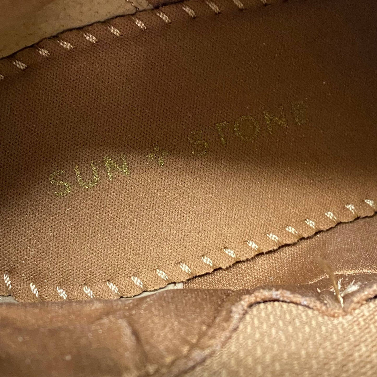 SUN+STONE Women's Tan Micro Kandy Lug-Sole Block-Heel Side-Zip Ankle Boots SZ 8