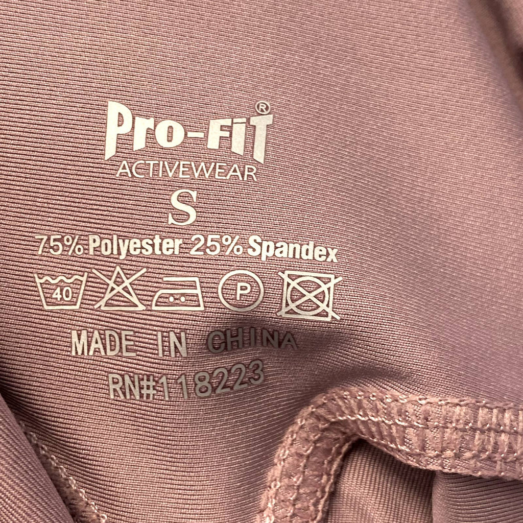 PRO-FIT Activewear Light Purple Ruched Breathable High-Waist Pull-On Leggings SZ S