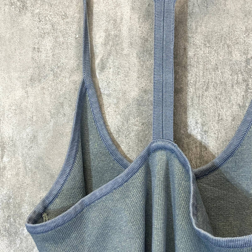 WAYF '98 Women's Plus Size Oasis Blue Deep Scoop Neck T-Strap Bodysuit SZ 1X