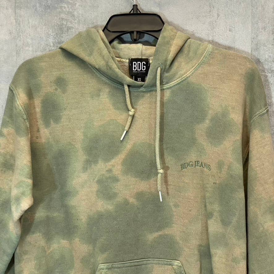 BDG URBAN OUTFITTERS Women's Khaki Tie-Dye Hooded Pullover Sweater SZ XS