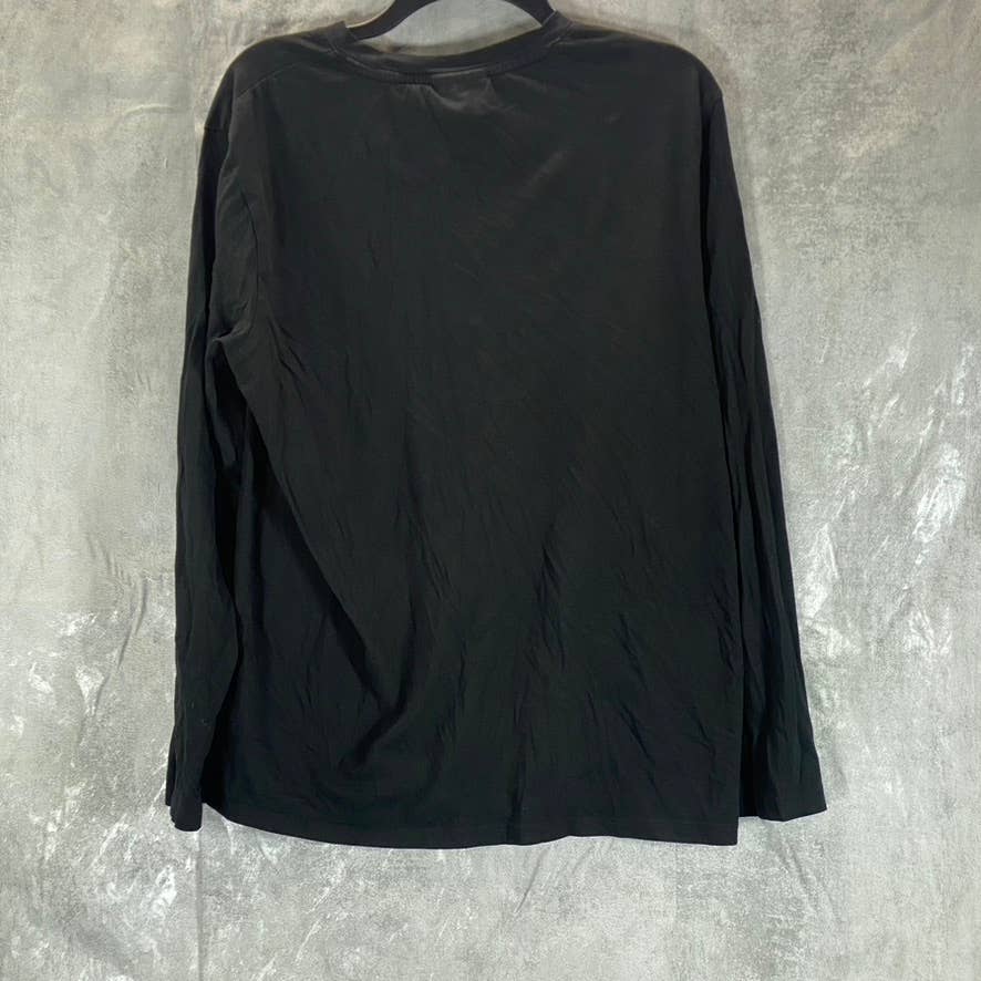 HUGO HUGO BOSS Men's Black Regular-Fit Crewneck Reverse Logo T-Shirt SZ L