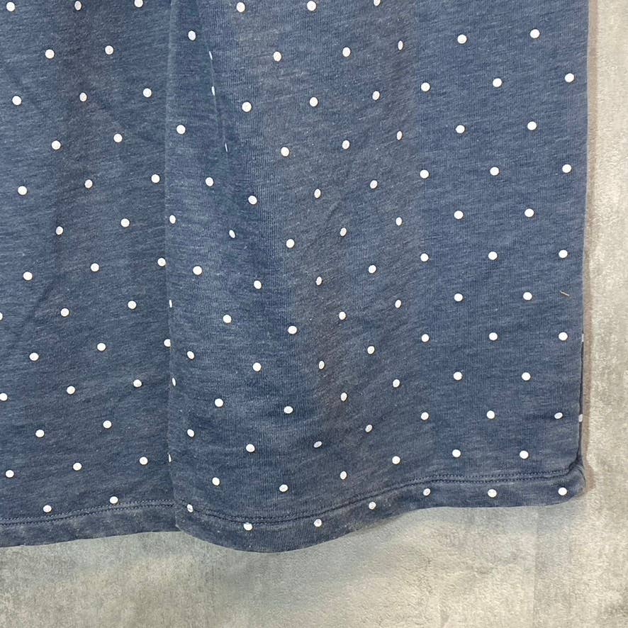 ALTERNATIVE Women's Bay Blue Pin Dot Surplice Short Sleeve Pull-On Jumpsuit SZ S