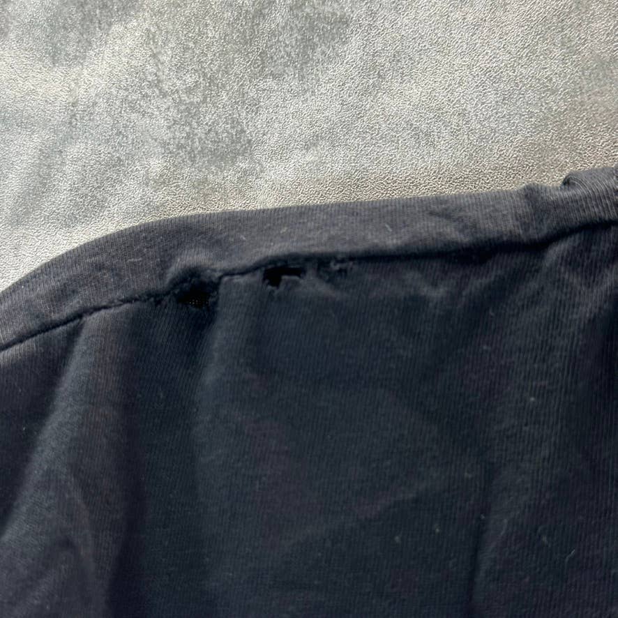 INC INTERNATIONAL CONCEPTS Women's Deep Black Tie-Front Crewneck Top SZ XS