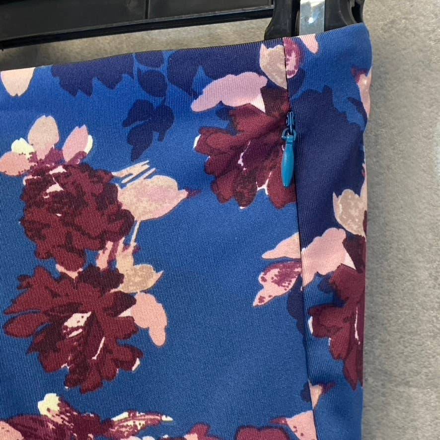 KAY UNGER Women's Ninfee Blue Printed High-Waist Tummy Control Pull-On Leggings SZ XL