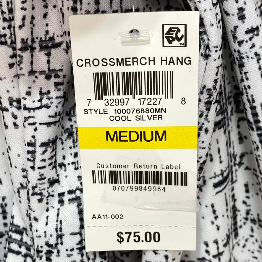 ALFANI White Abstract Print Jacket SZ M