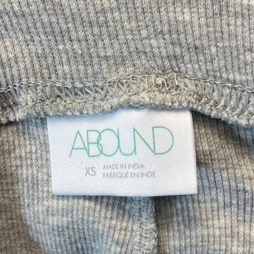 ABOUND Women's Grey Light Heather Ribbed High-Waist Longline Pull-On Bike Shorts SZ XS