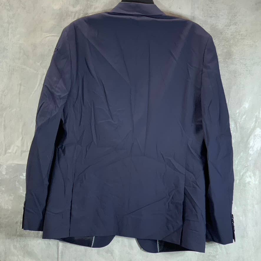 BAR III Men's Solid Navy Two-Button Slim-Fit Wool Suit Jacket SZ 42R