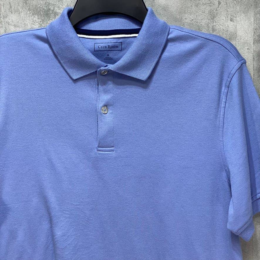 CLUB ROOM Wedgewood Soft Touch Interlock Short Sleeve Polo Shirt SZ M