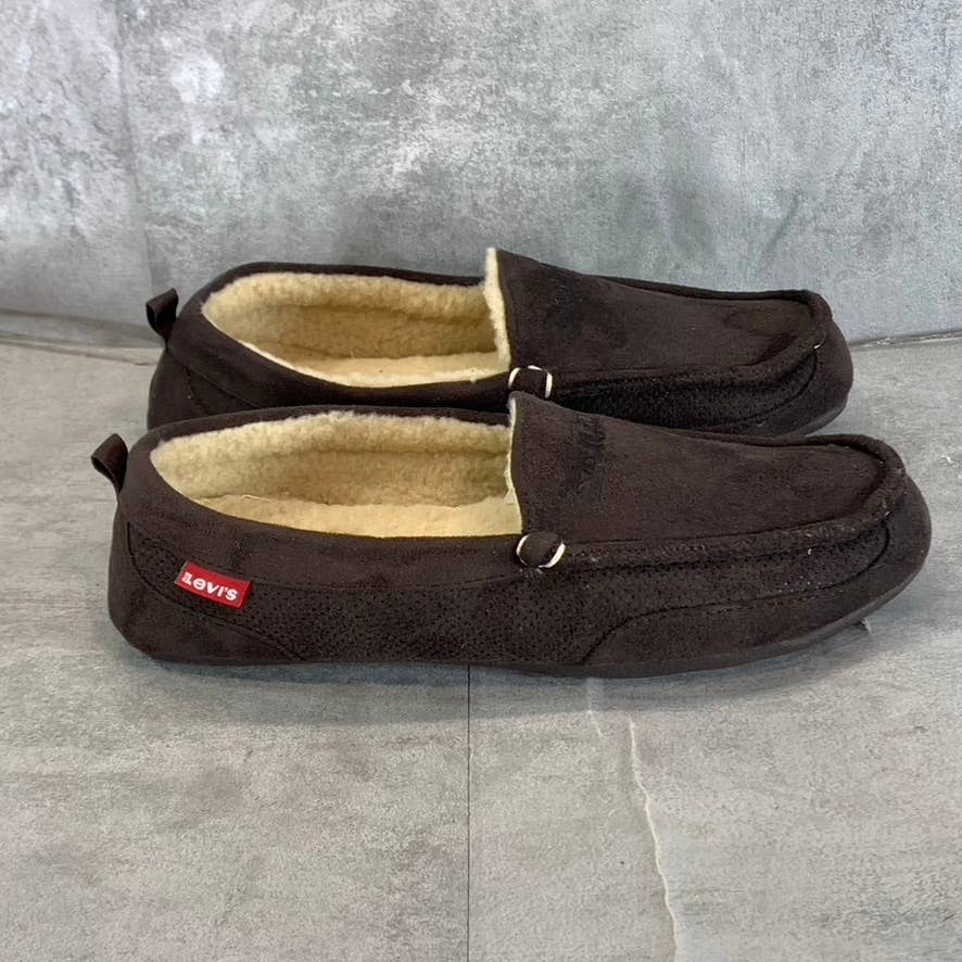LEVI'S Men's Brown Harlin 2 Microsuede Venetian Slippers SZ M(8-9)