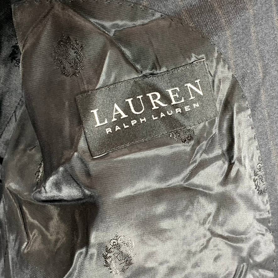 LAUREN RALPH LAUREN Men's Charcoal Long Stripe Ultra Flex Suit Jacket SZ 42L