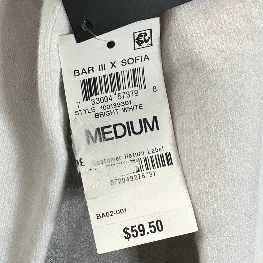 BAR III X Sofia Richie Women's Crop Mock-Neck Long-Sleeve Pullover Sweater SZ M