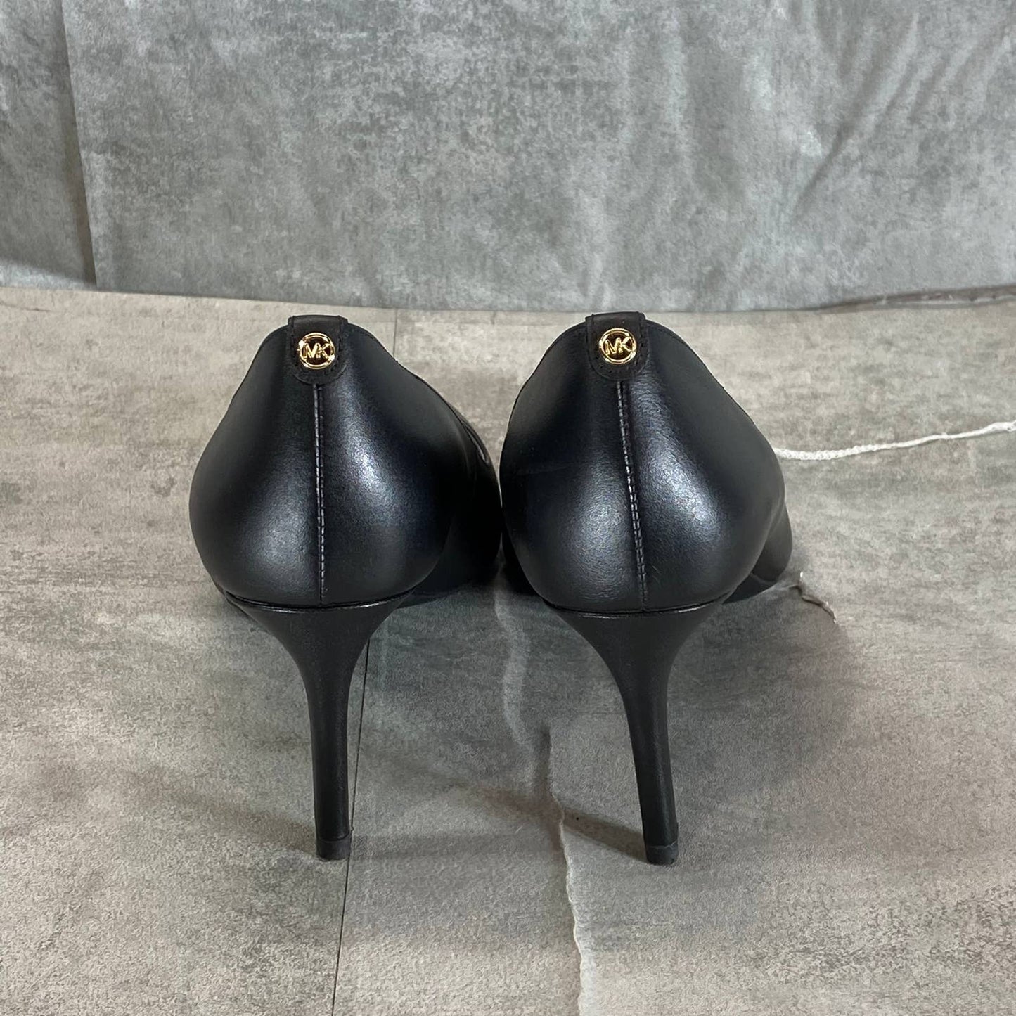 MICHAEL MICHAEL KORS Women's Black Leather Alina Flex Pointed-Toe Pumps SZ 8