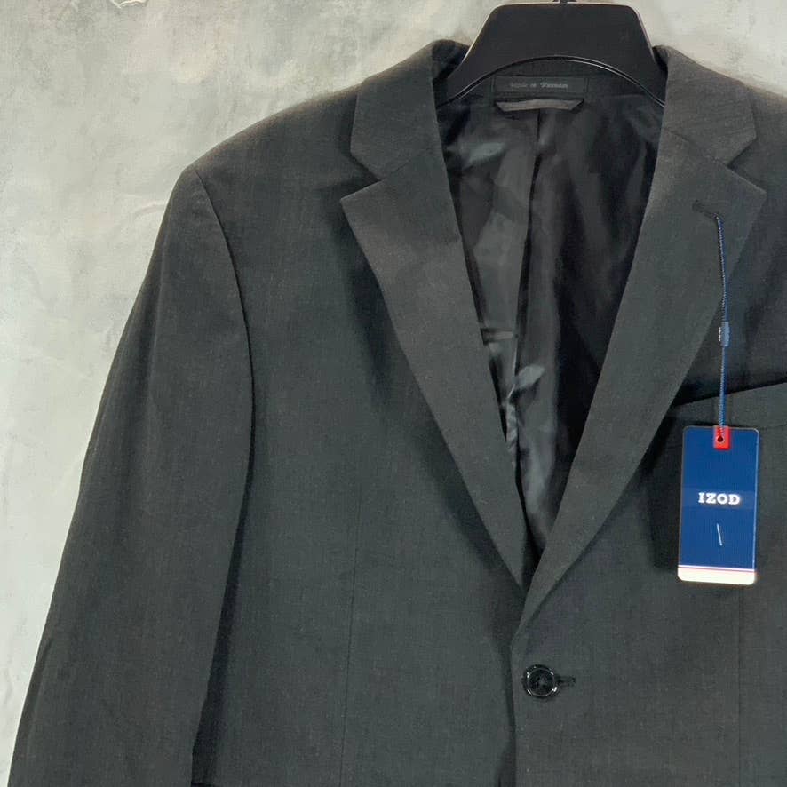 IZOD Men's Solid Black Short Classic-Fit Two-Button Suit Jacket SZ 42S