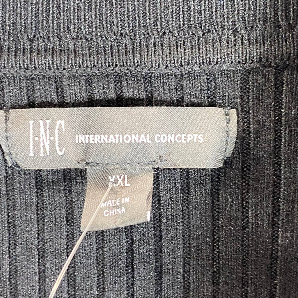 INC INTERNATIONAL CONCEPTS Men's Deep Black Ascher Rollneck Sweater SZ 2XL