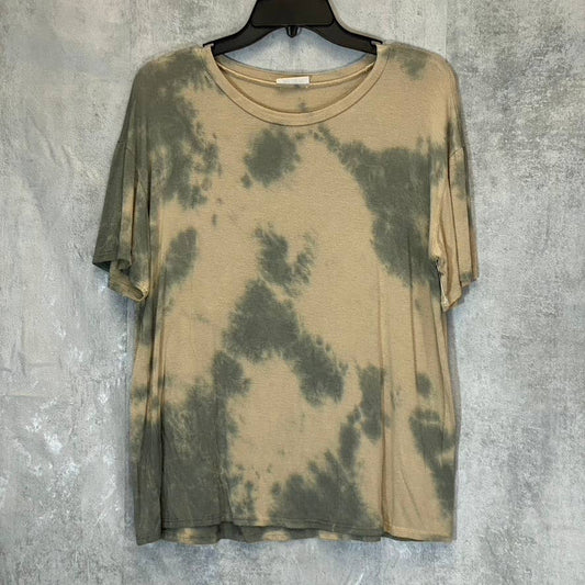 WST CST Women's Taupe Tie-Dye Crewneck Short Sleeve T-Shirt SZ S