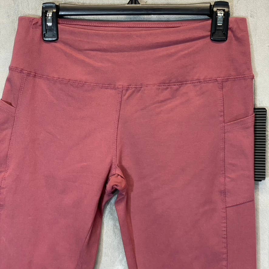BEBE SPORT Women's Antic Rose Basic Solid Pull-On Capri Leggings SZ L