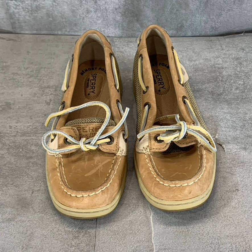 SPERRY Women's Linen Oat Angelfish Memory Foam Slip-On Boat Shoes SZ 6