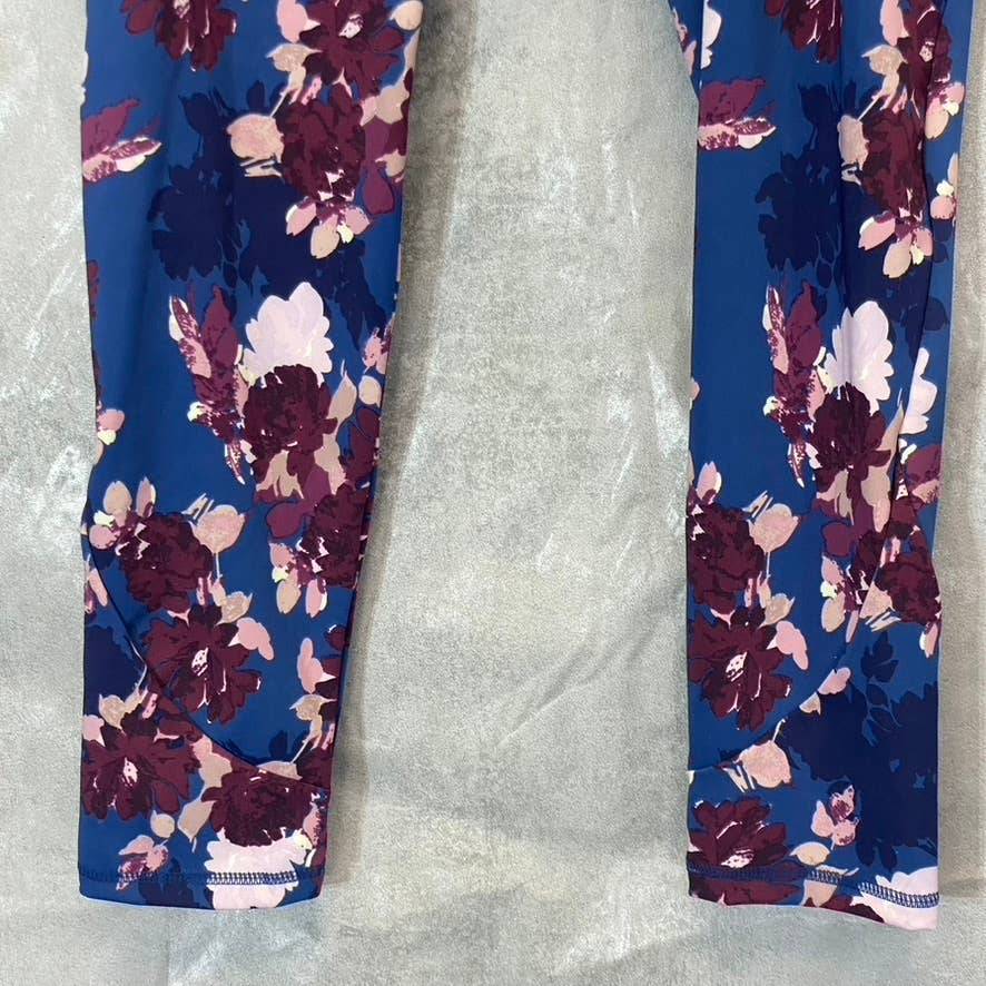 KAY UNGER Women's Ninfee Blue Printed High-Waist Tummy Control Pull-On Leggings SZ XL