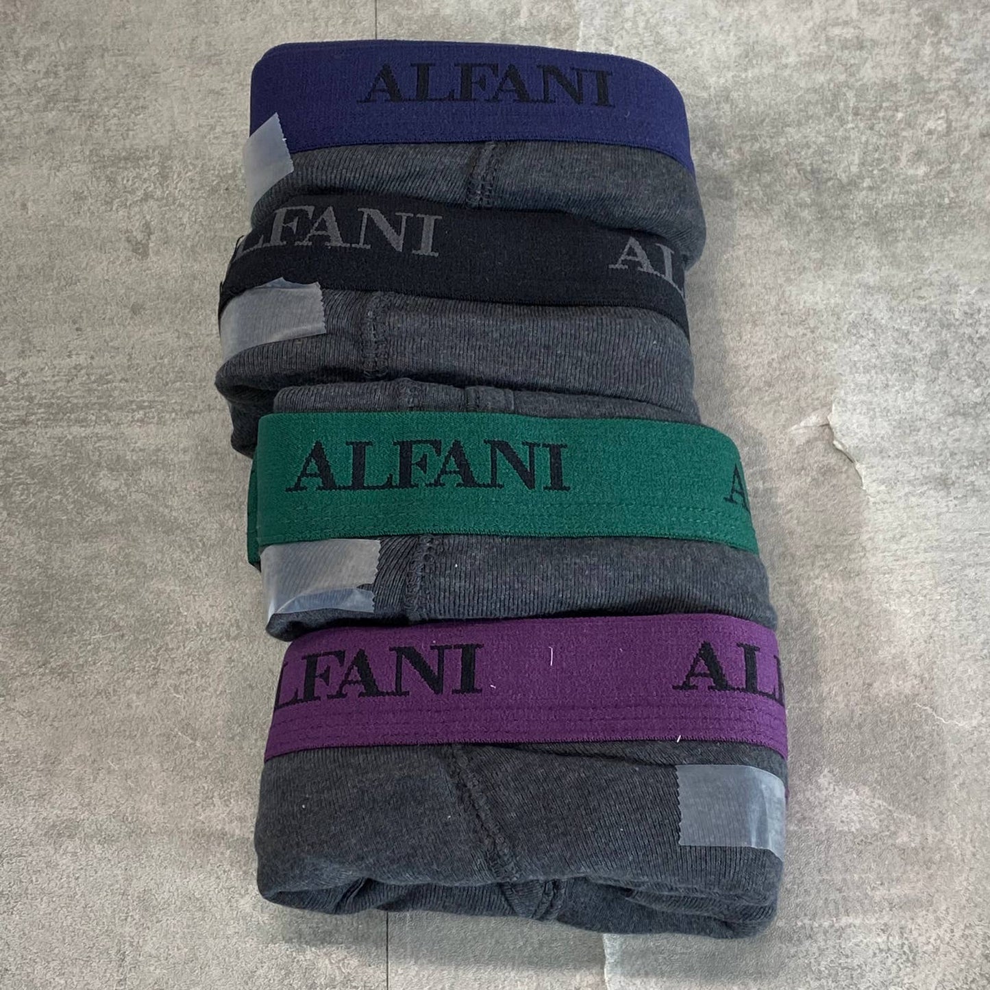 ALFANI Men's Charcoal 4-Pk Moisture-Wicking Contrast Waistband Boxer Briefs SZ M