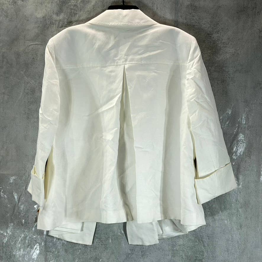 KASPER Women's Plus Lily White Faux-Double-Breasted Blazer SZ 16W