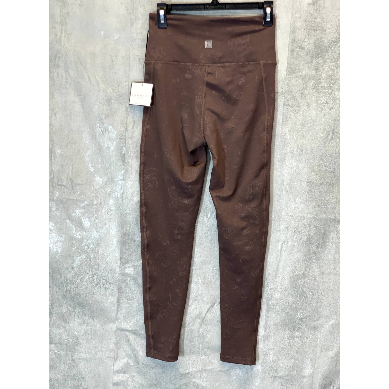 LAUNDRY By Shelli Segal Taupe Printed High-Waist Stretch Active Leggings SZ M