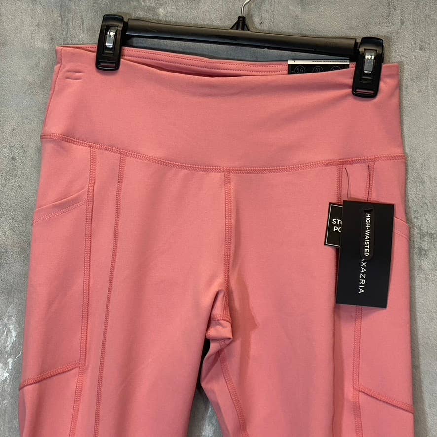 BCBGMAXAZRIA Women's Coral High-Waist Breathable Active Stretch Pull-On Capri Leggings SZ L