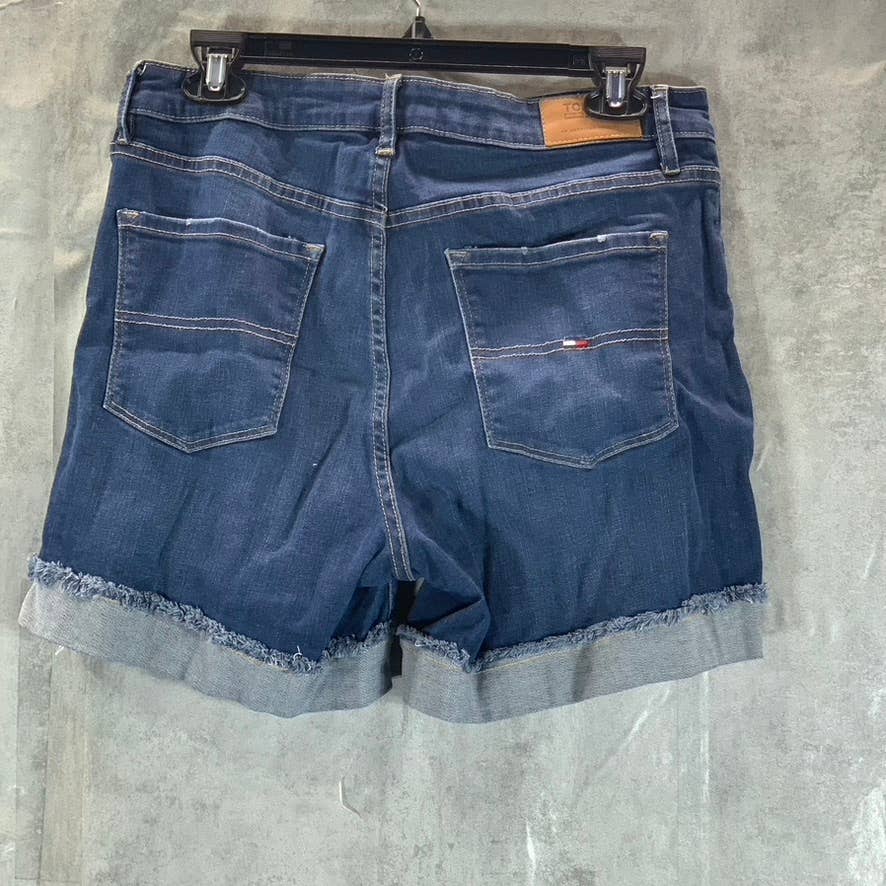 TOMMY JEANS Women's Boundary 5" Cuffed Faded Denim Shorts SZ 29